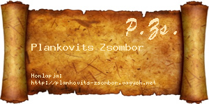 Plankovits Zsombor névjegykártya